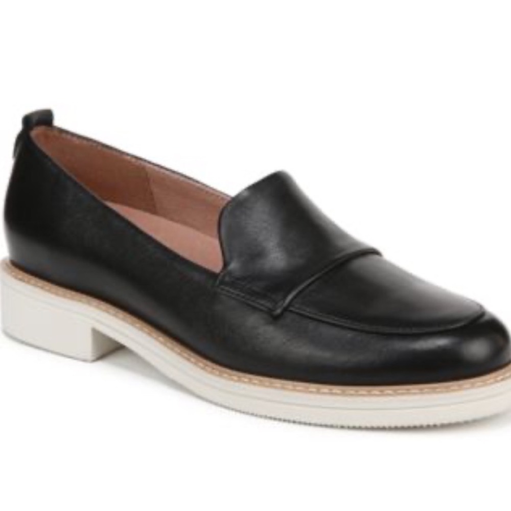 Naturalizer Vintage Taylin Black Leather Slip On Loafers Women's Size 9M $130